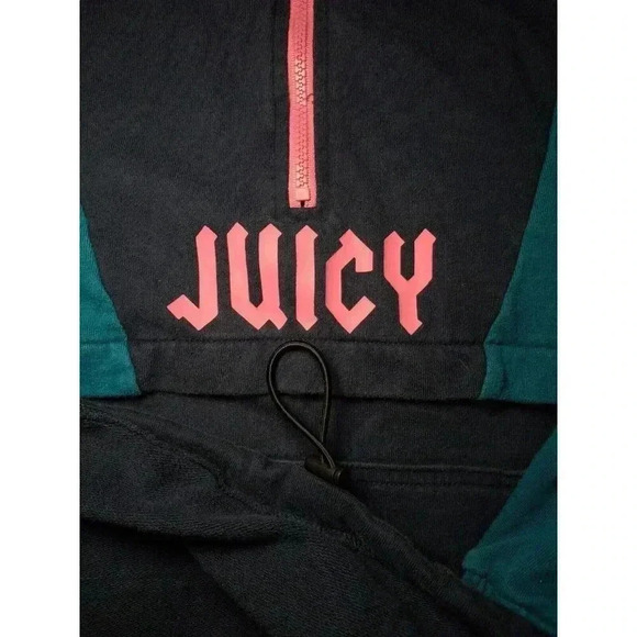 Juicy Womens Pullover Sweatshirt Long Sleeve High Neck 1/4 Zip, Navy Blue S - Picture 11 of 15